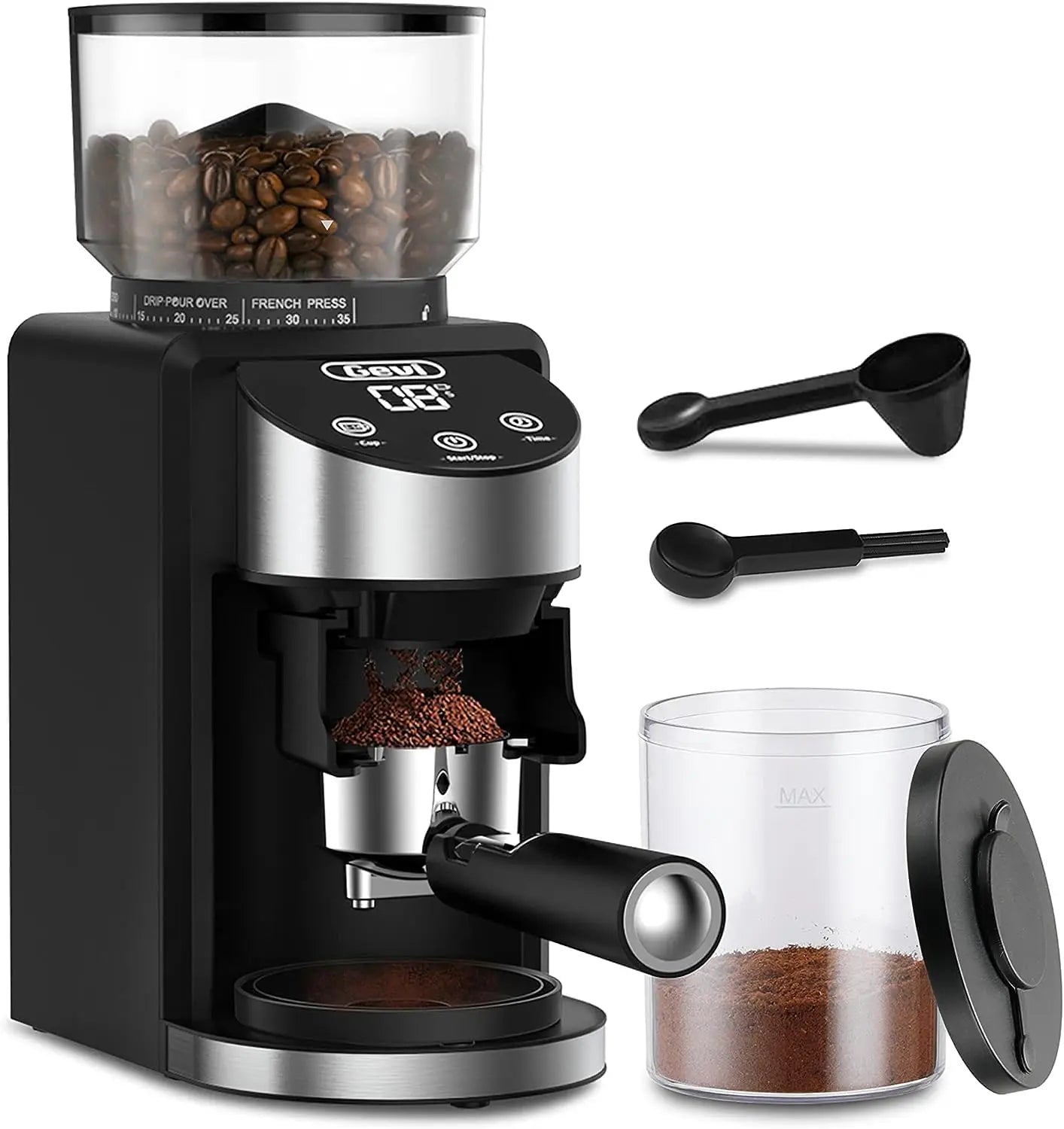 Burr Coffee Grinder, Adjustable Burr Mill with 35 Precise Grind Settings, Electric Coffee Grinder for Espresso/Drip/Percola